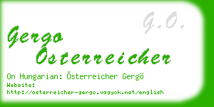 gergo osterreicher business card