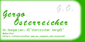 gergo osterreicher business card